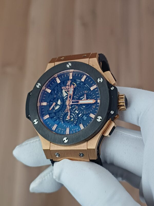 Hublot Big Bang Esqueleto 44mm V6F Rosé Bezel Cerâmica ETA-A7750